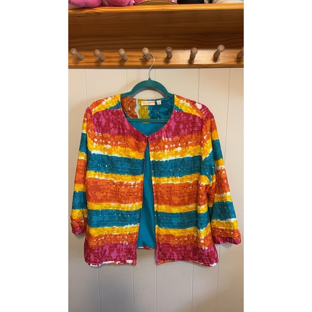 Choices Multicolor Striped Jacket